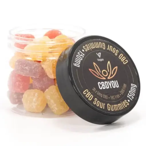 150mg CBD Infused Sour Gummies (1) 150mg CBD Infused Sour Gummies