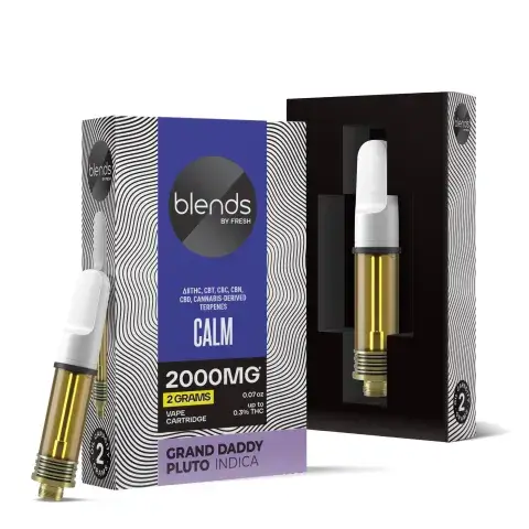 Calm Blend - 2000mg Vape Cart - Indica - 2ml - Blends by Fresh (1) Calm Blend - 2000mg Vape Cart