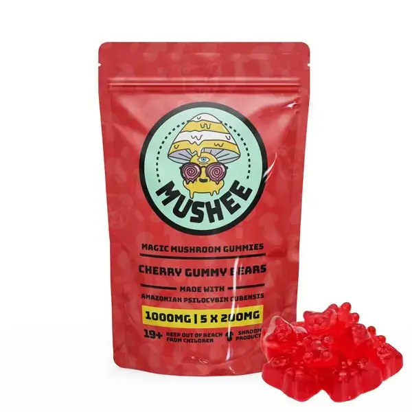 Magic Mushroom Gummy Bears Cherry (1) Magic Mushroom Gummy Bears Cherry